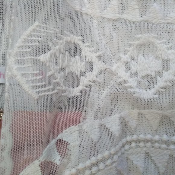 Sheer White Lace Sweater - Picture 5 of 7